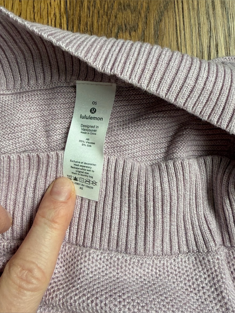 Lululemon Lilac Purple Viscose Silk Blend Wrap Poncho Cardigan OS